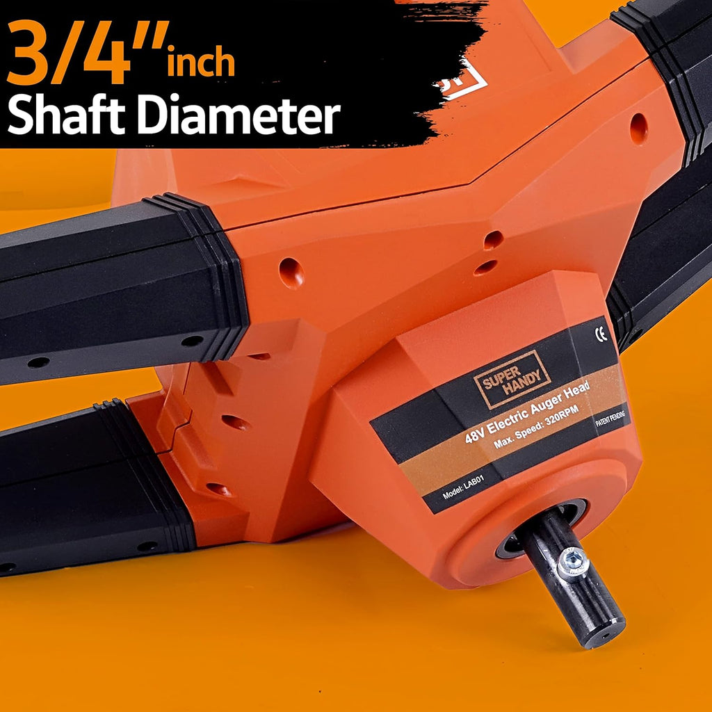 Earth Auger Power Head with Steel 6"x30" Bit Electric Cordless Lithium-Ion Battery Y846602