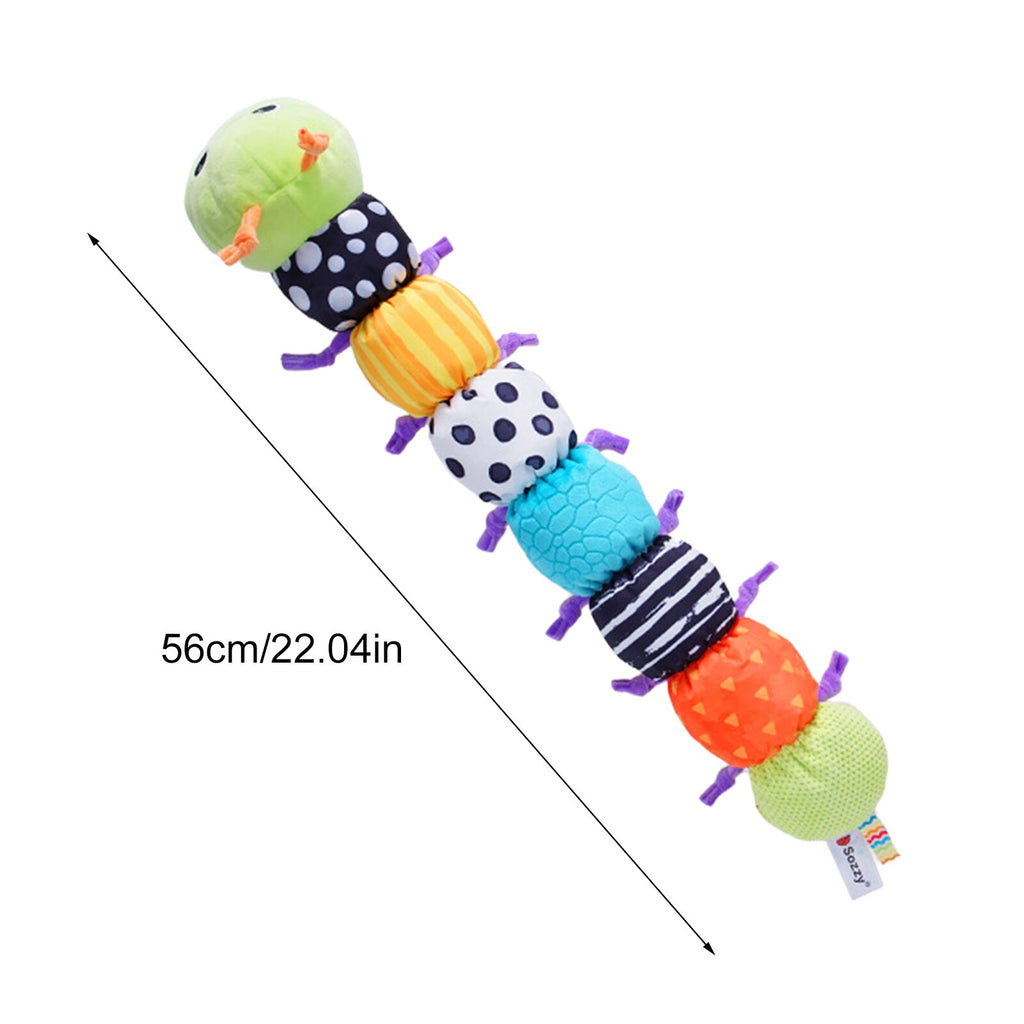 Multicolor Baby Toy Plush Caterpillar Rattle P450969