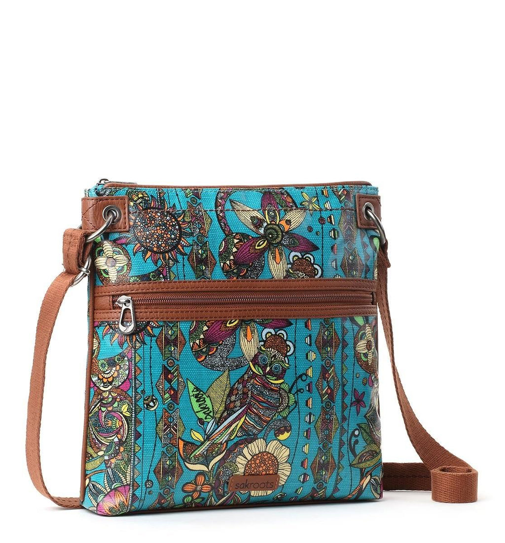Charcoal Canvas Flat Crossbody Bag M782996