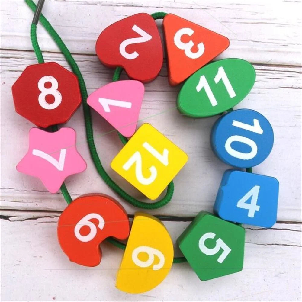 Wooden Shape Color Sorting Clock Toy Number Blocks Puzzle Stacking Sorter Jigsaw L509161