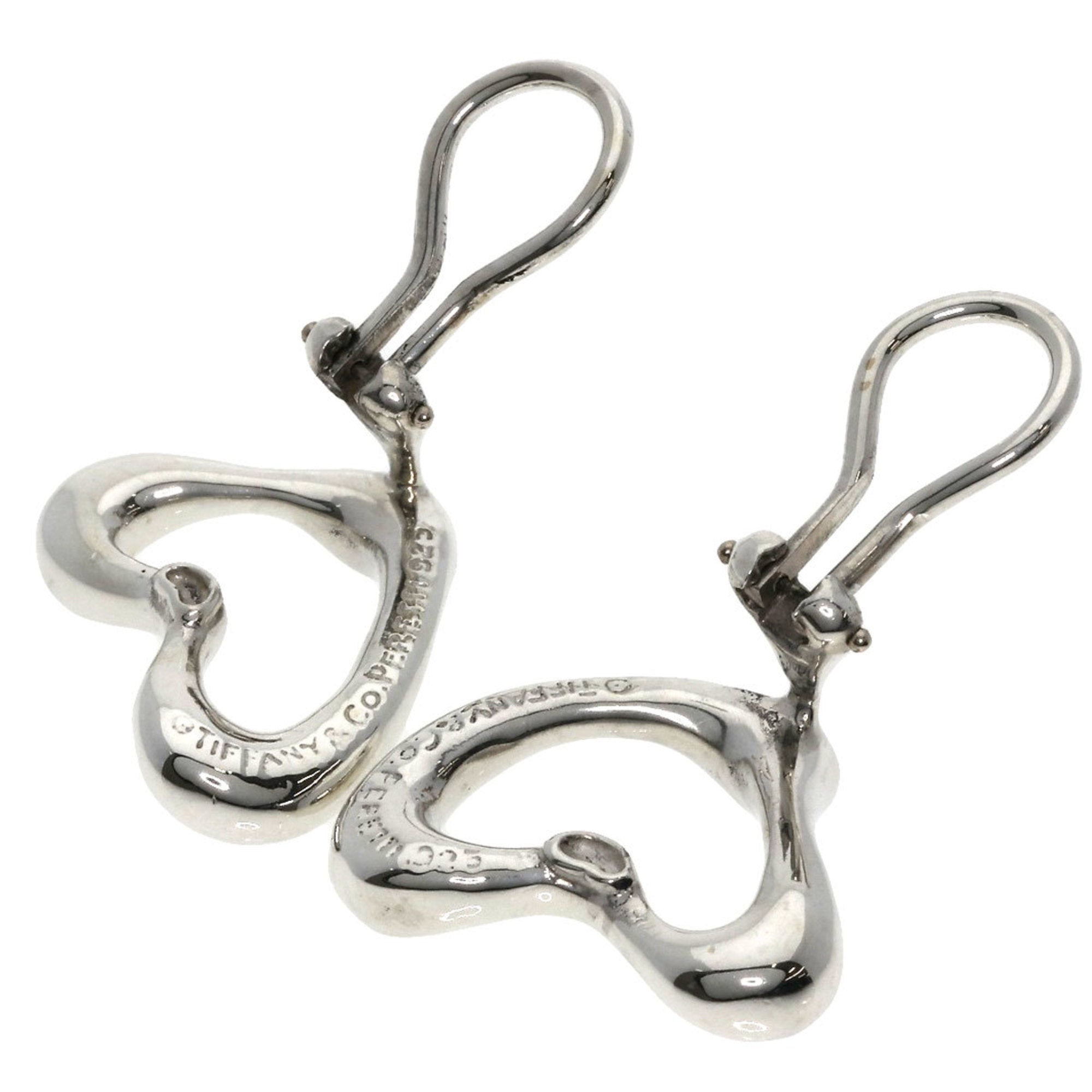 Silver Open Heart Earrings I3631