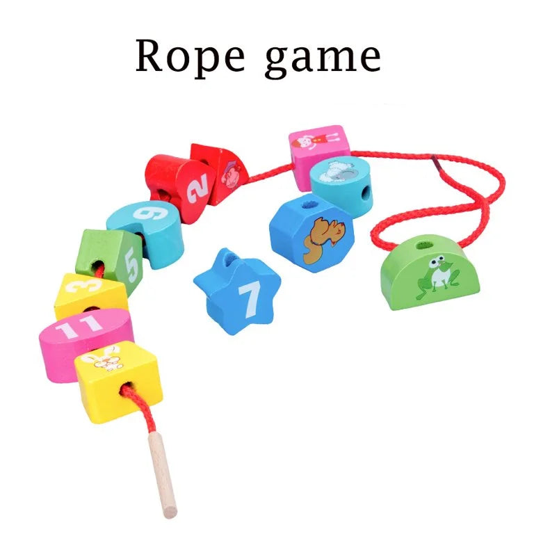 Wooden Shape Color Sorting Clock Toy Number Blocks Puzzle Stacking Sorter Jigsaw L509161