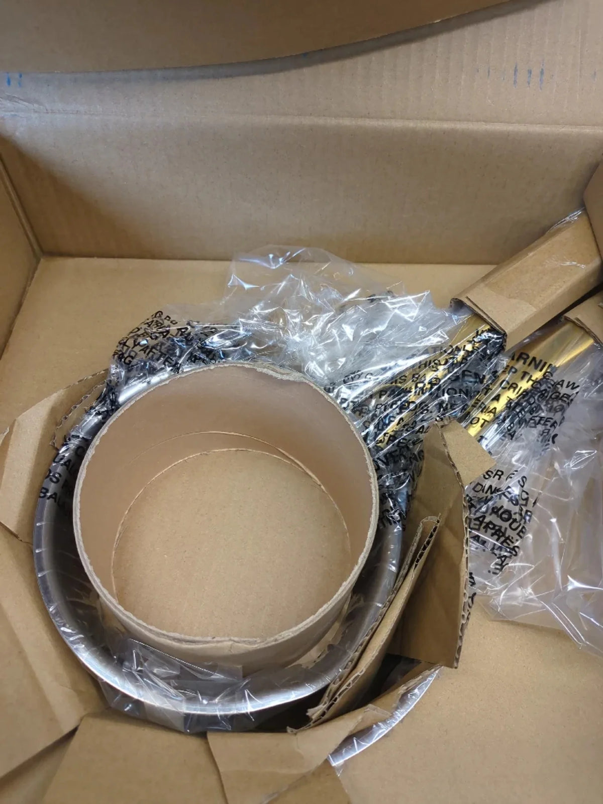 8pc Stainless Steel Cookware Set with Brushed Gold Handles Matte White L606368