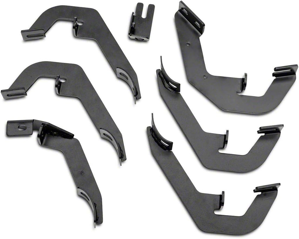 Black 4-Inch Oval Bent End Side Step Bars U47583
