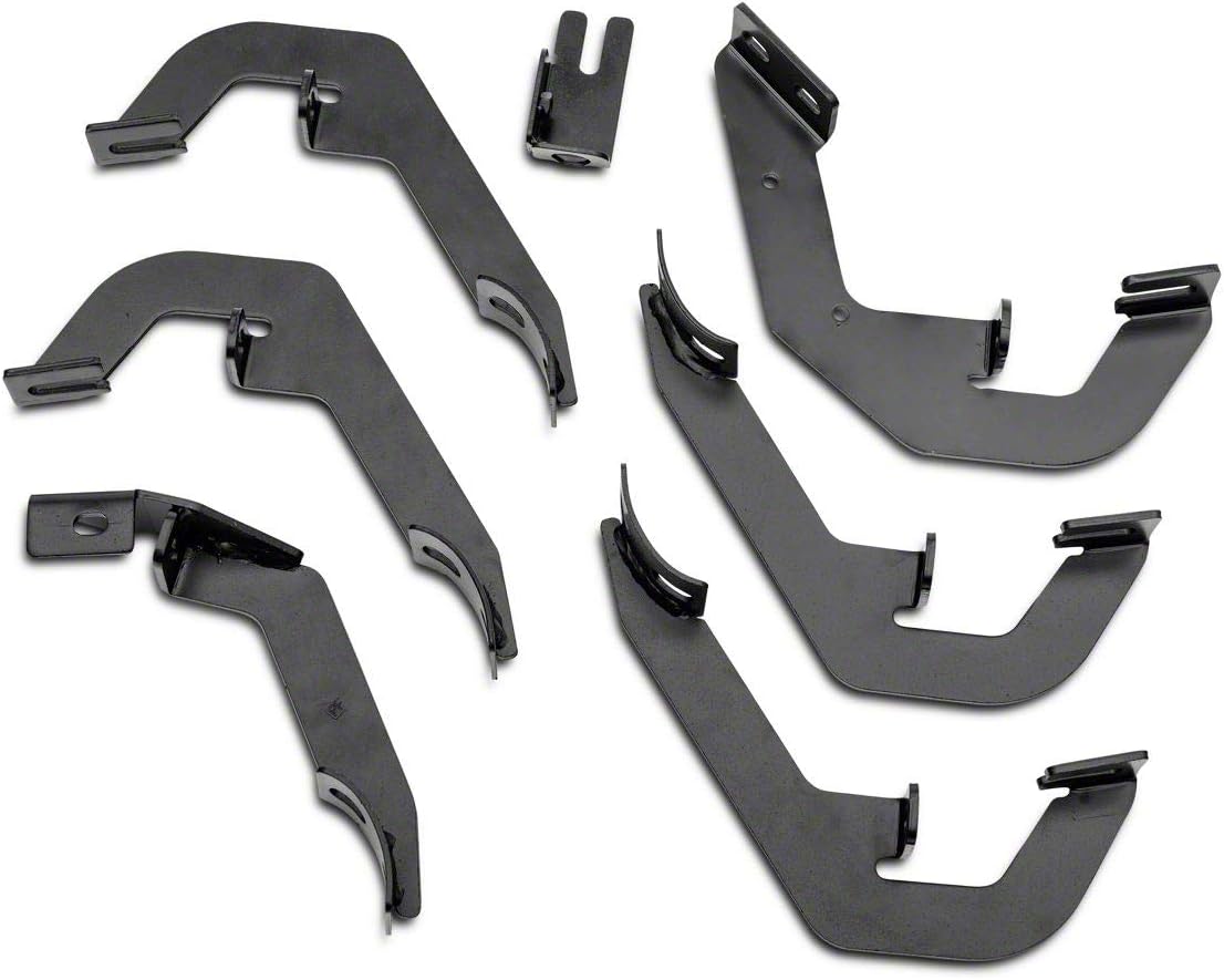 Black 4-Inch Oval Bent End Side Step Bars U47583