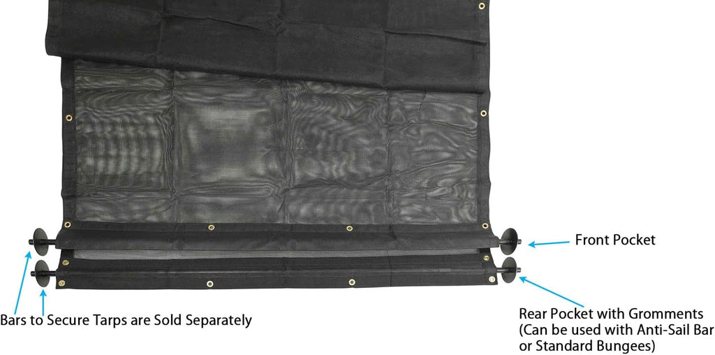 7' x 24' Vinyl Coated Mesh Tarps with 6 Inch 18oz Double Pocket J96469