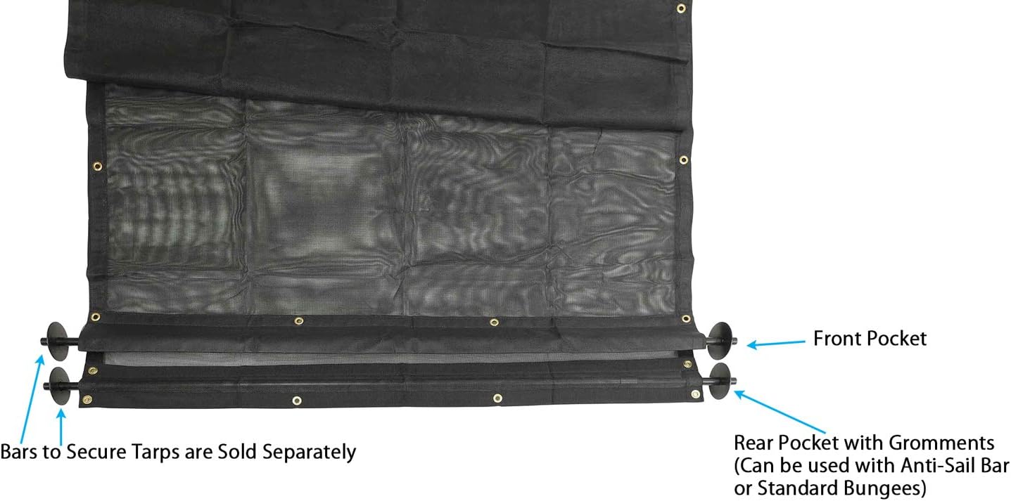 7' x 24' Vinyl Coated Mesh Tarps with 6 Inch 18oz Double Pocket J96469