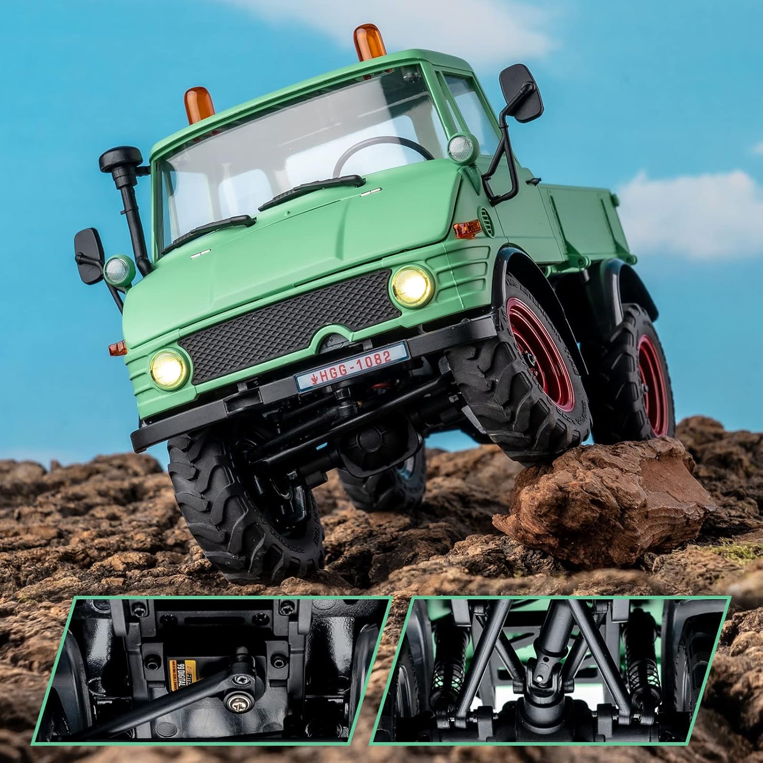 1/18 RC Crawler RTR 3-Ch 2.4GHz 4WD RC Car with LED Lights U705367