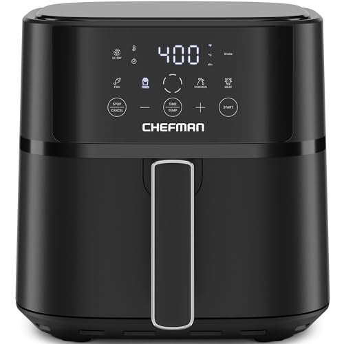 6 QT Compact Air Fryer with Touchscreen Controls and Nonstick Basket J213