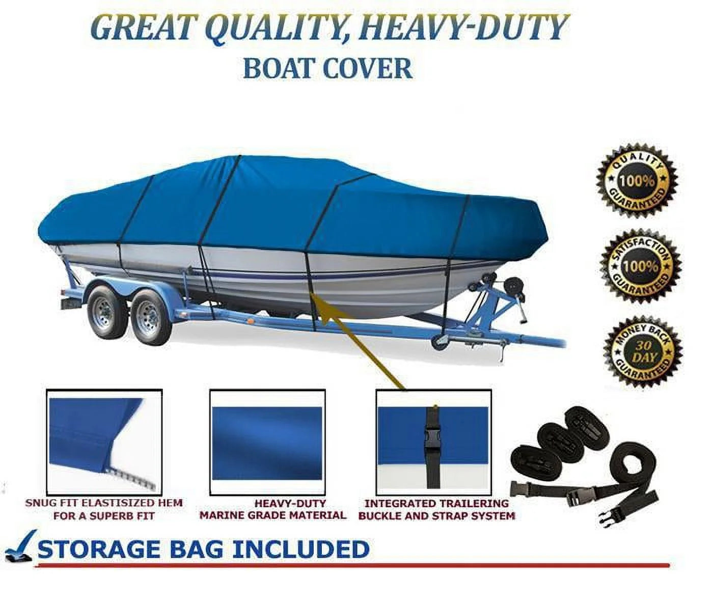 Boat Cover Compatible for Crestliner Commodore 14 O/B 1985-1989 M269