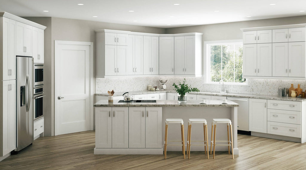Vesper White Shaker Assembled Plywood Base Drawer Kitchen Cabinet Q580