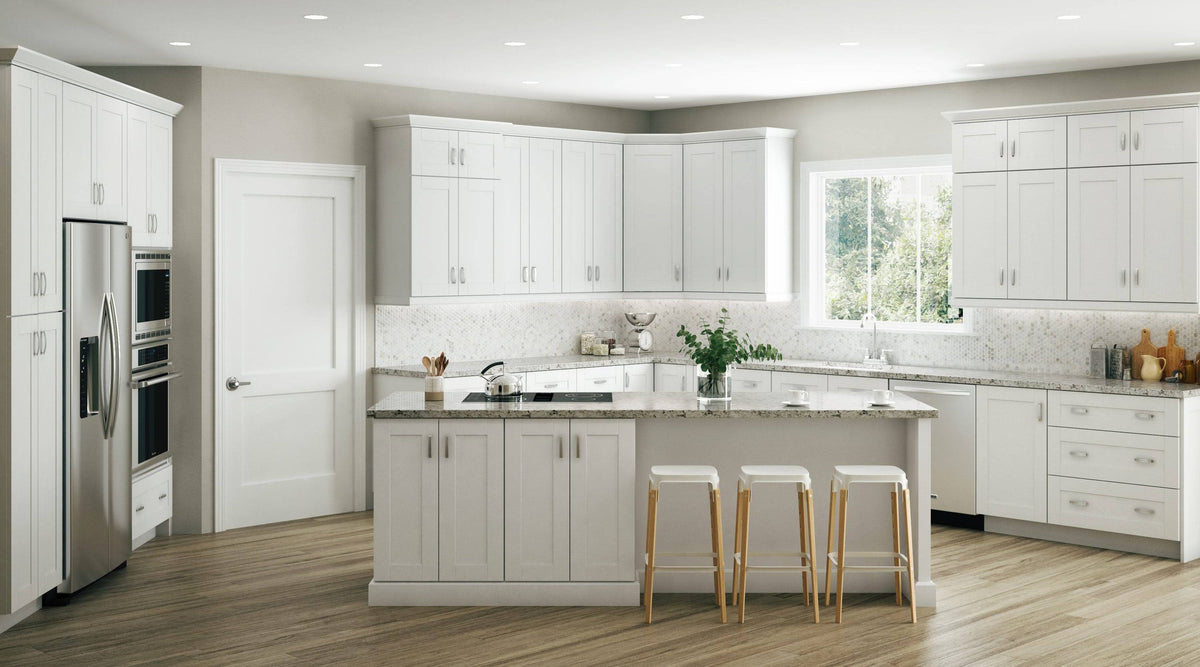 Vesper White Shaker Assembled Plywood Base Drawer Kitchen Cabinet Q580