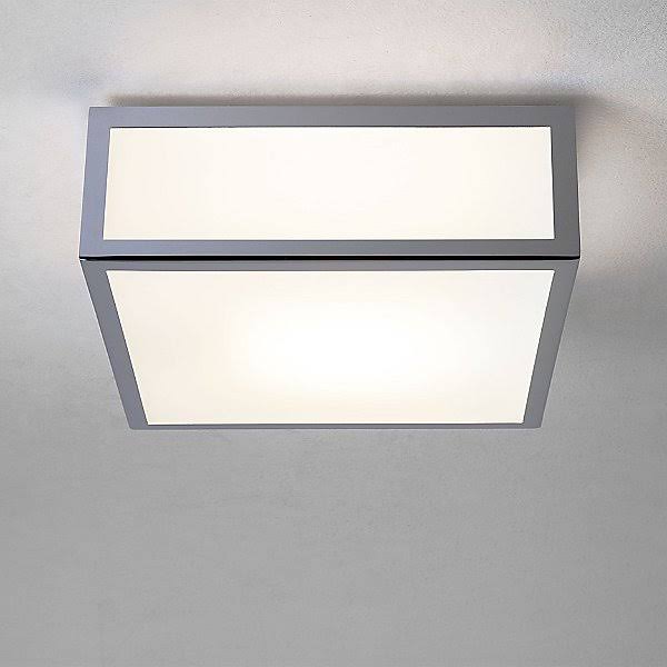 White Polished Chrome Square Bath Wall / Flushmount Light D1534