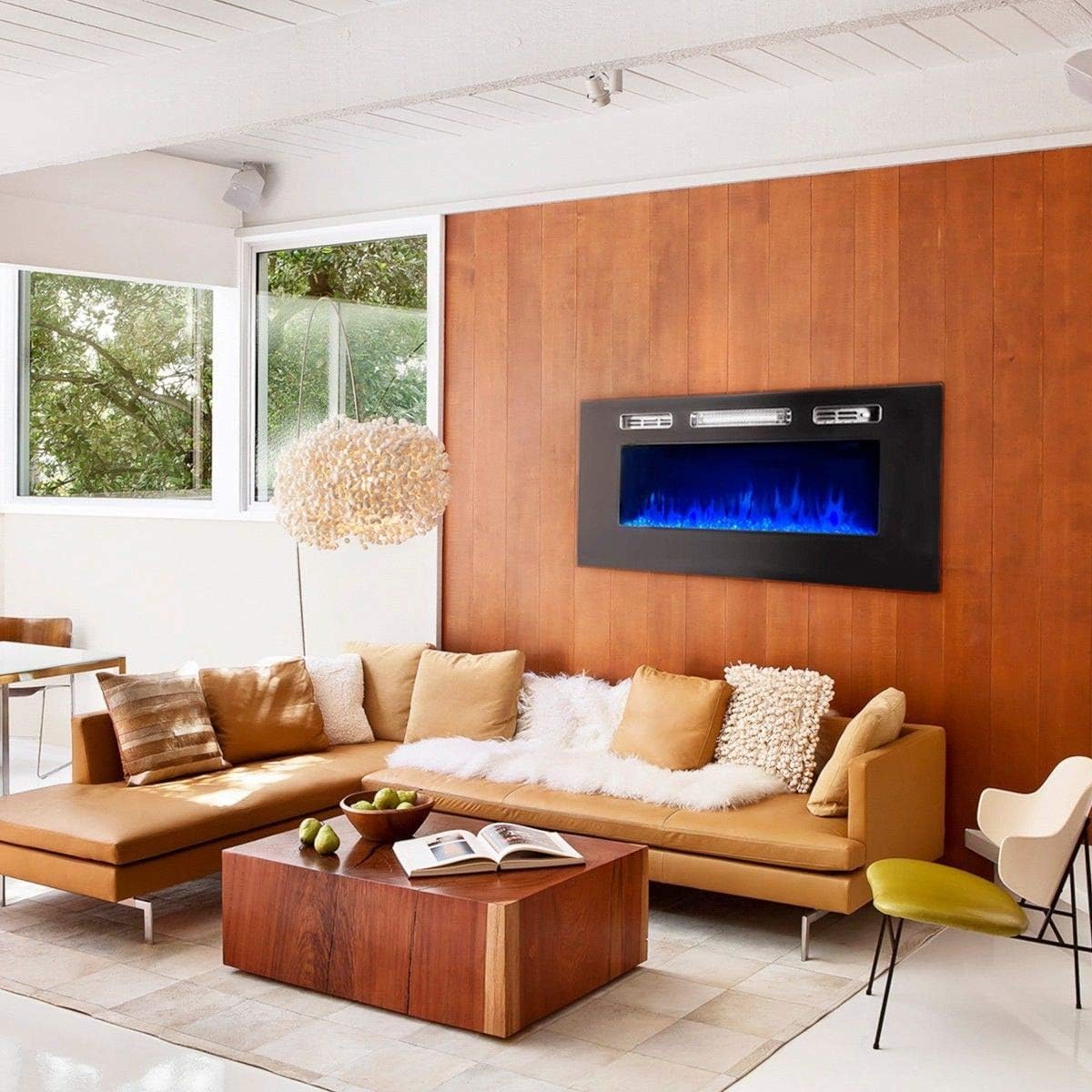 1500W Recessed Electric Fireplace Heater with Remote Control P434810