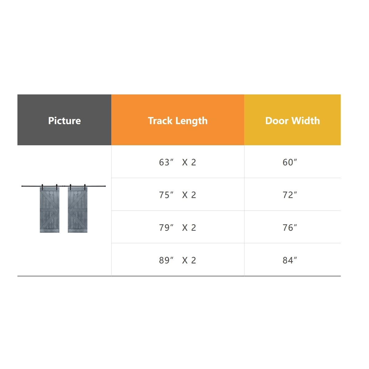 12-Panel Gray Painted Wood Sliding Door with Installation Hardware Kit R240
