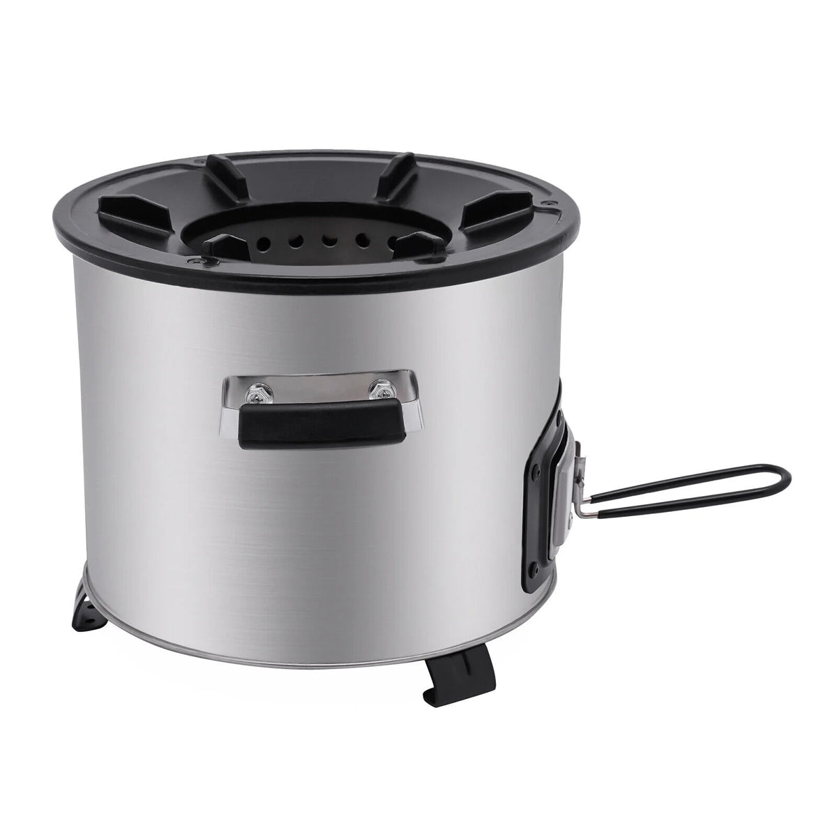 Portable Wood Burning Rocket Stove with Adjustable Firepower Stainless Steel I623235