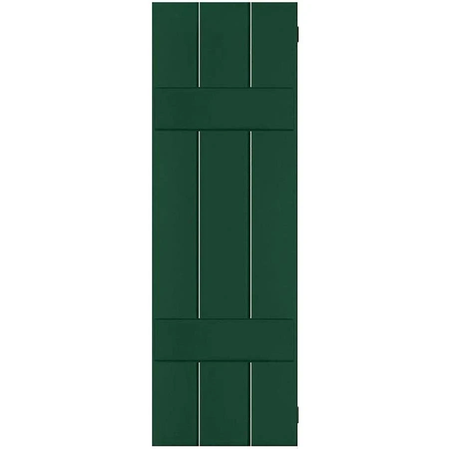 12 in. x 30 in. Exterior Real Wood Pine Board and Batten Shutters Pair E816