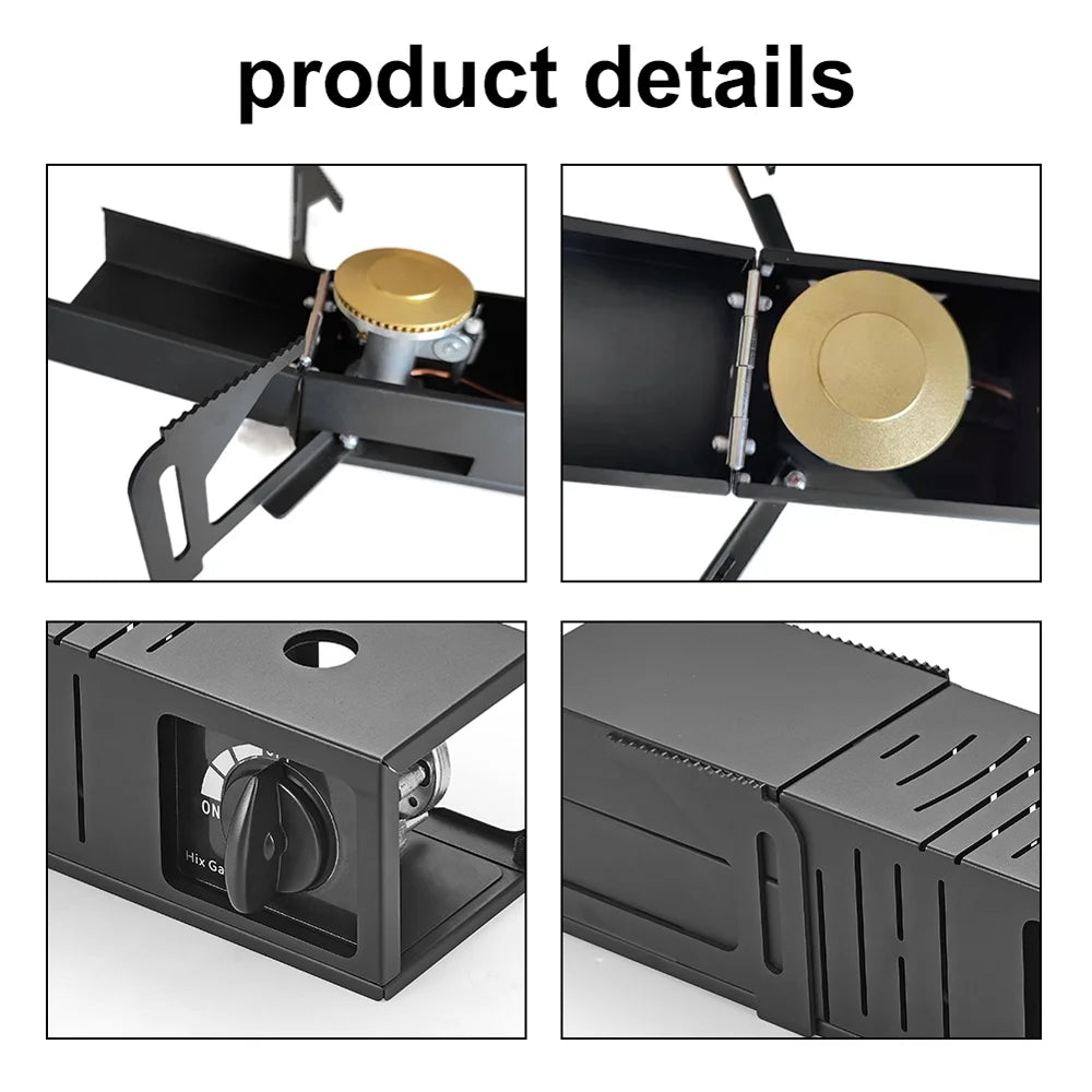 Portable Folding Butane Camping Stove with Piezoelectric Ignition H288