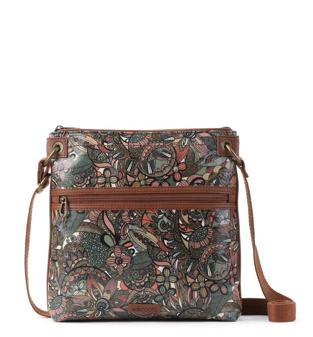 Charcoal Canvas Flat Crossbody Bag M782996