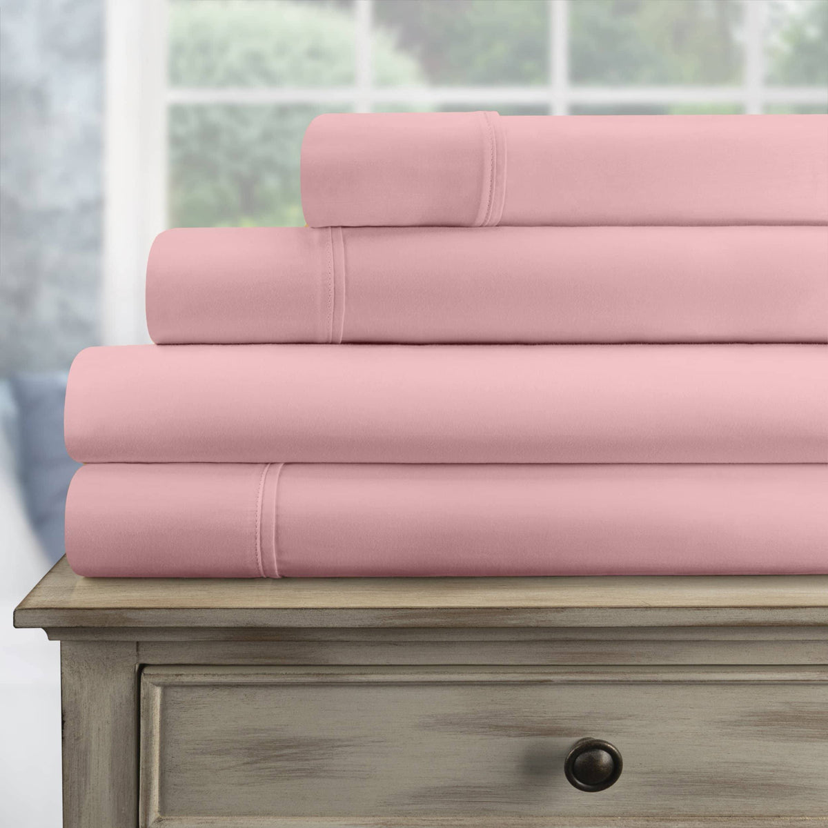 Lavender California King Solid Sheet Set J170907
