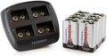 4-Bay 9V Li-ion Battery Charger with 8pcs 9V 600mAh Rechargeable Battery B469