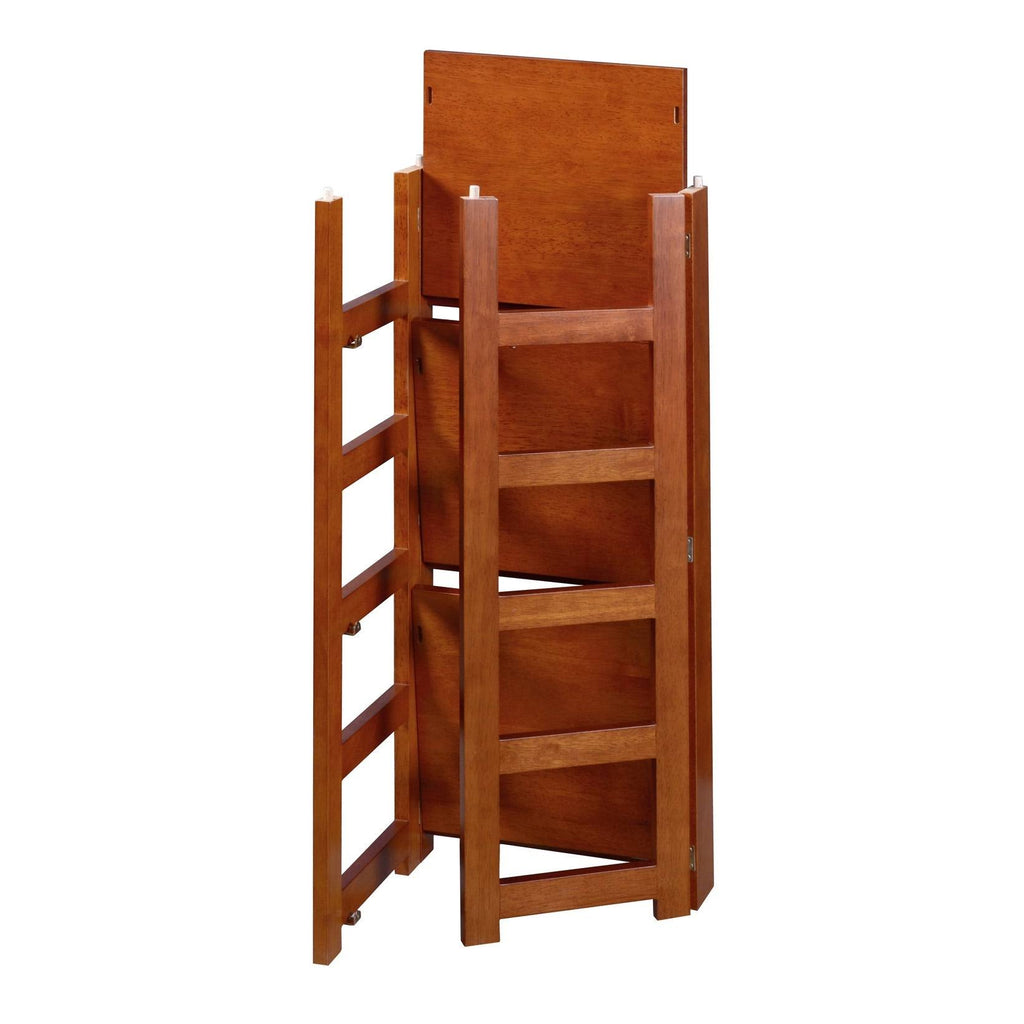 34x22 Square Folding Bookcase with Folding Fabric Bins P23276