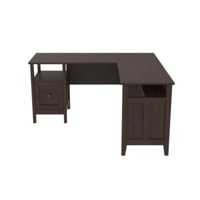 Gray L-Desk with Storage M1030