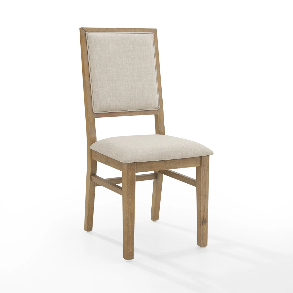Brown Wood Upholstered Back Chair Set of 2 B39328