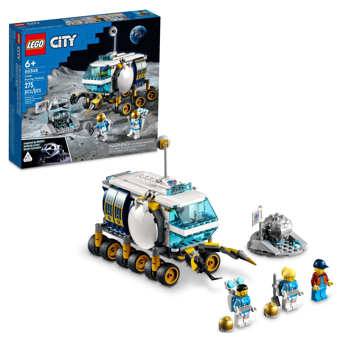 Lunar Roving Vehicle Toy Set with 3 Astronaut Minifigures X6024