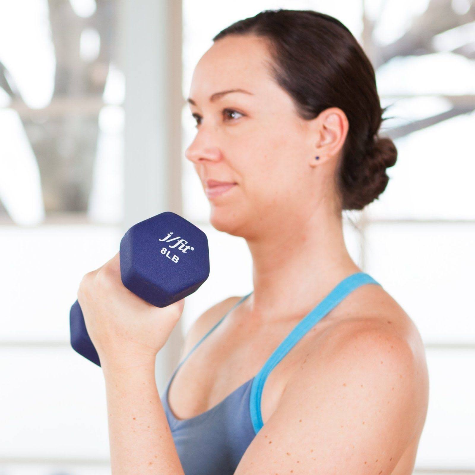 Dumbbell Set with Durable Rack, Double Neoprene Coated D405398