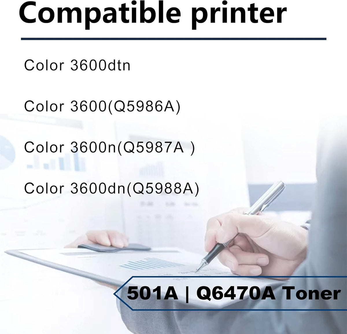 Black Remanufactured Compatible Toner Cartridge 3 Pack for HP Color 3600 Printer N130