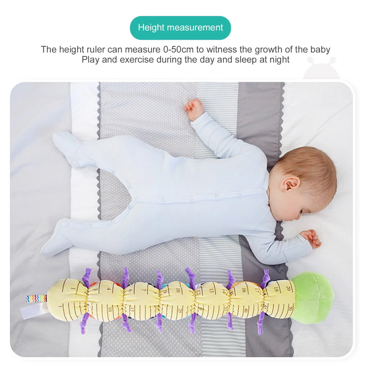 Multicolor Baby Toy Plush Caterpillar Rattle P450969