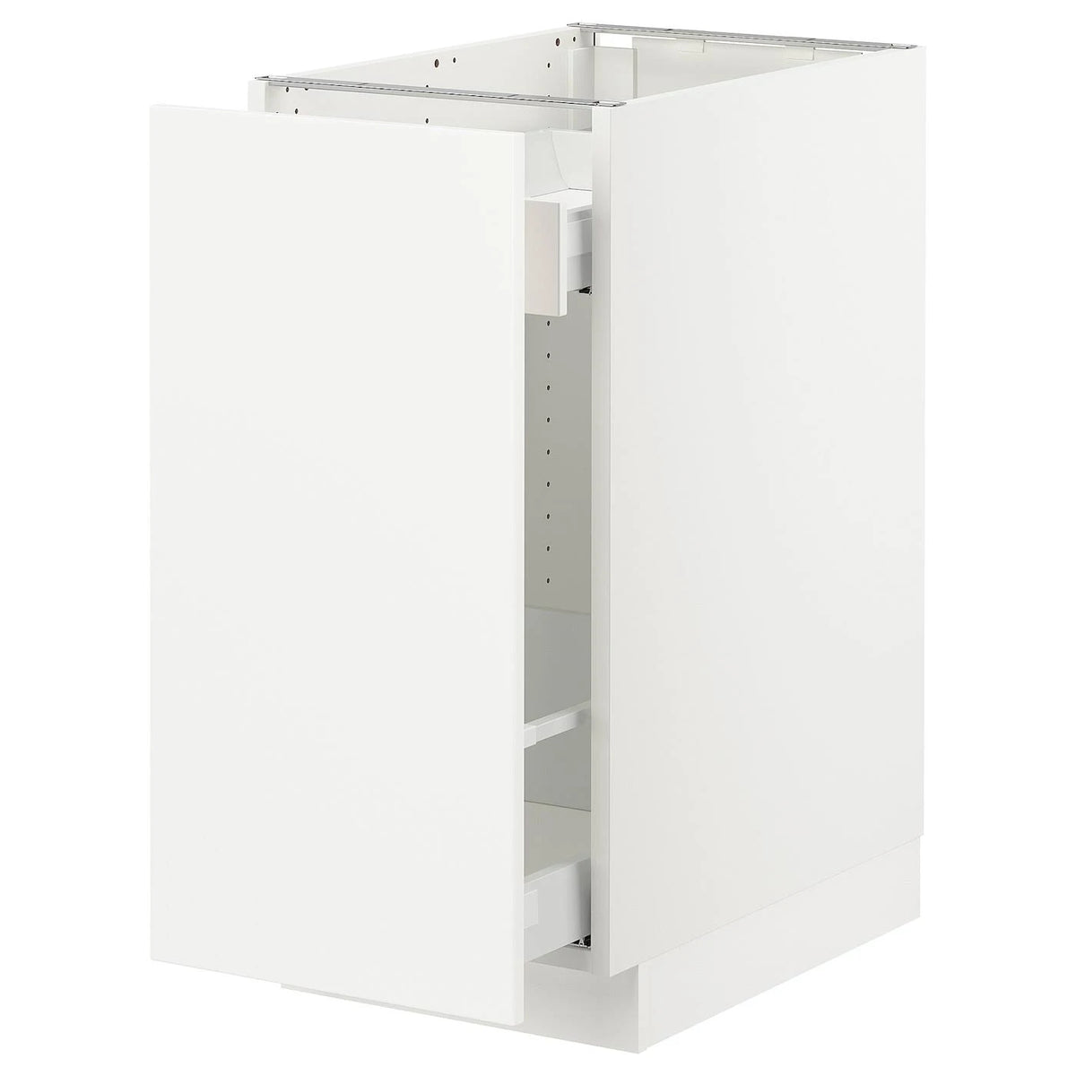 White Base Cabinet with Pull-Out Storage B473