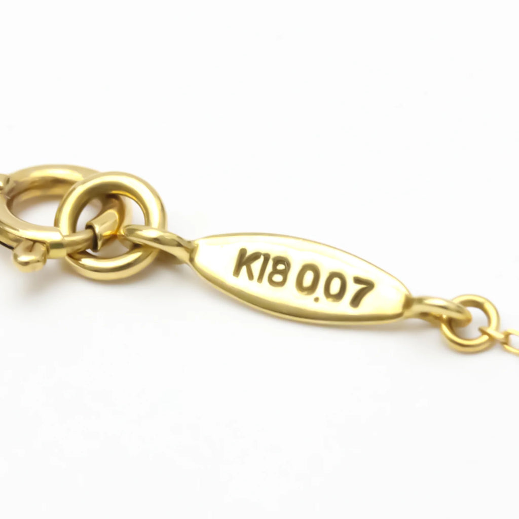 18K Yellow Gold Diamond Pendant Necklace K353