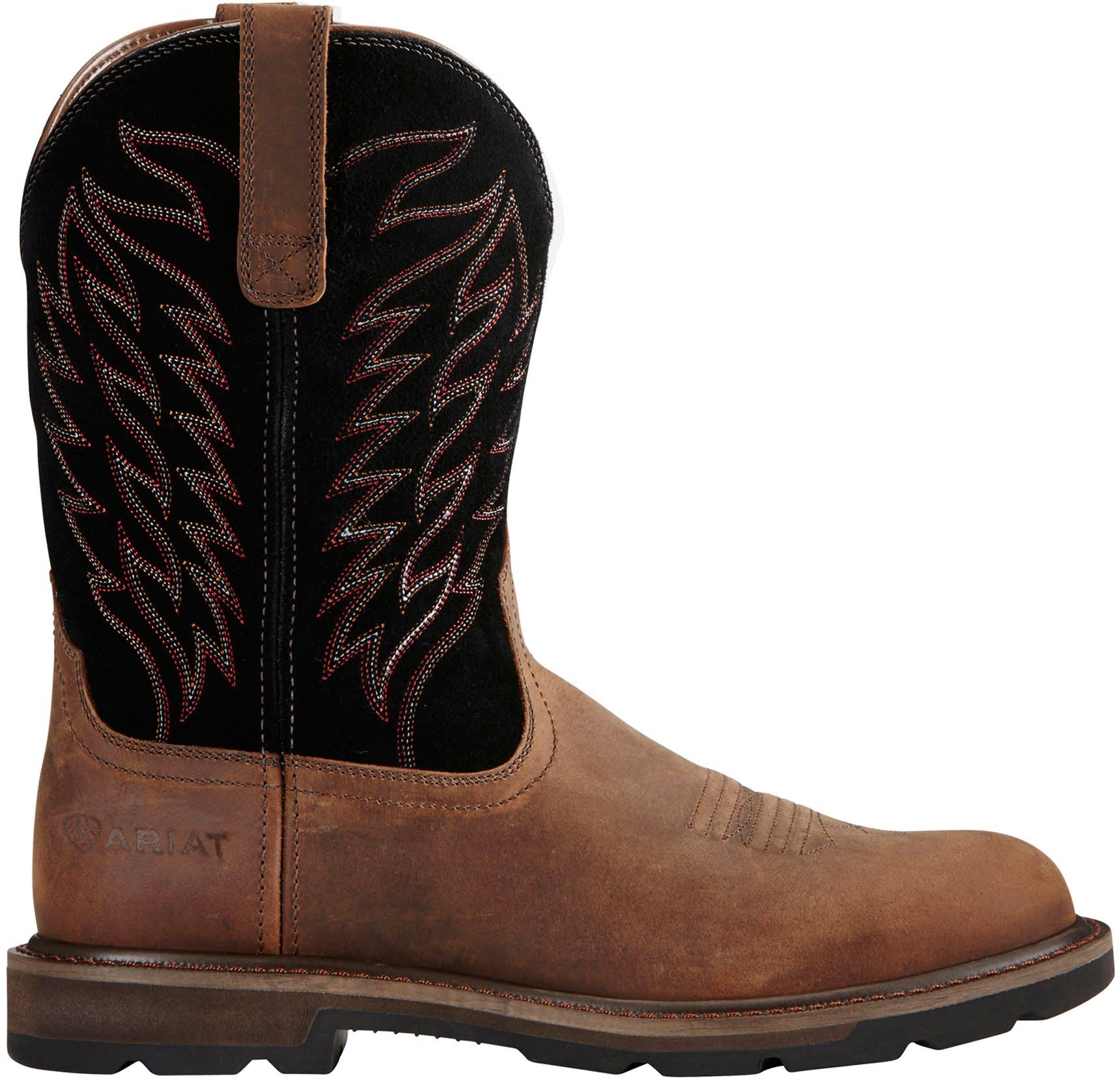 Brown Pull On Work Boots Z19981