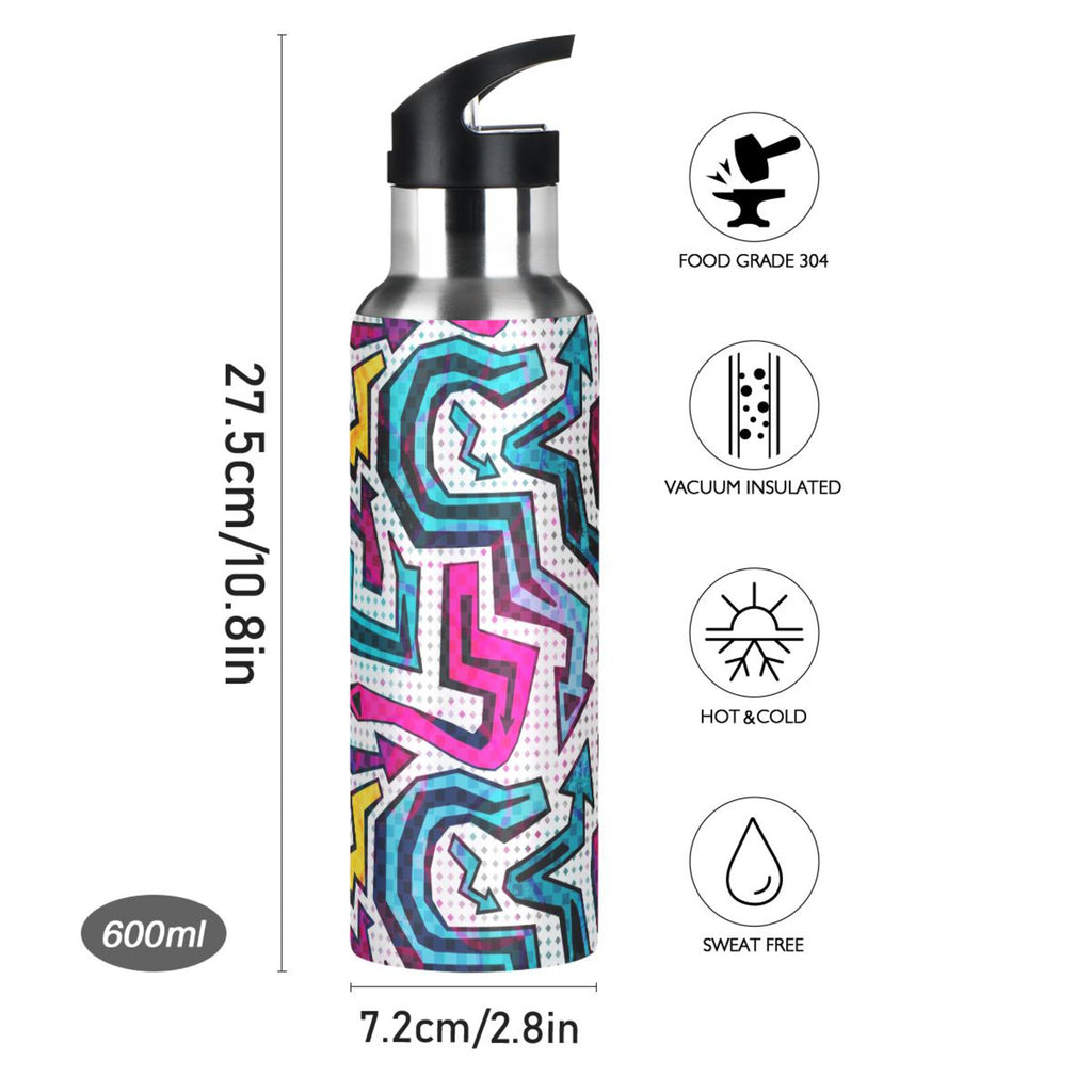 Stainless Steel Insulated Water Bottle with Straw Lid J454896