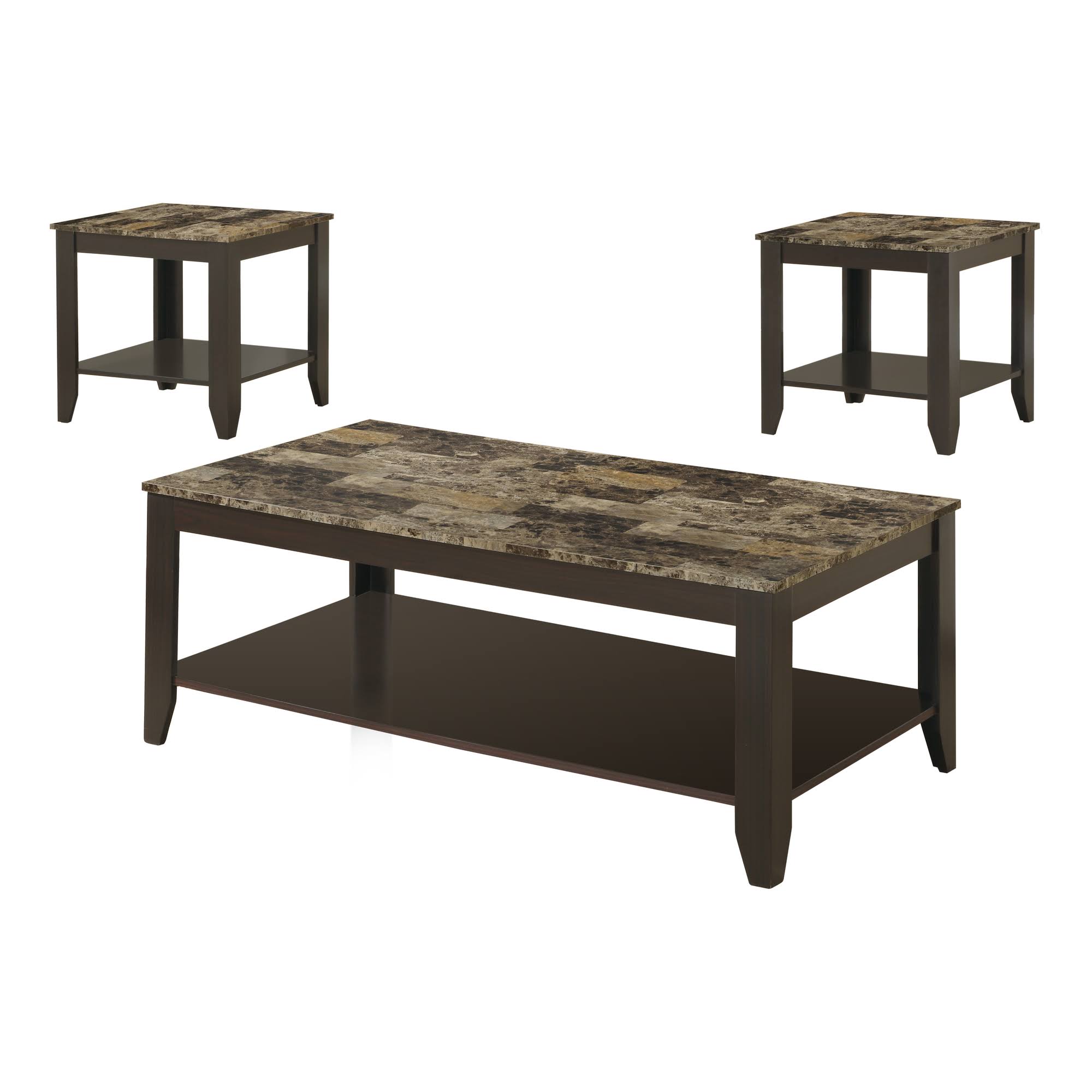Marble Look Top Table Set 3pcs A639158