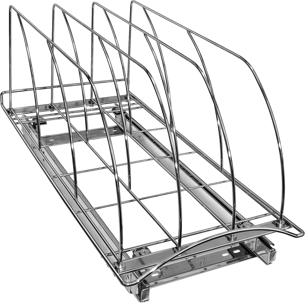 Chrome Slide Out Cutting Board and Tray Organizer, 10 inch wide x 21 inch deep, Pack of 2 N81653