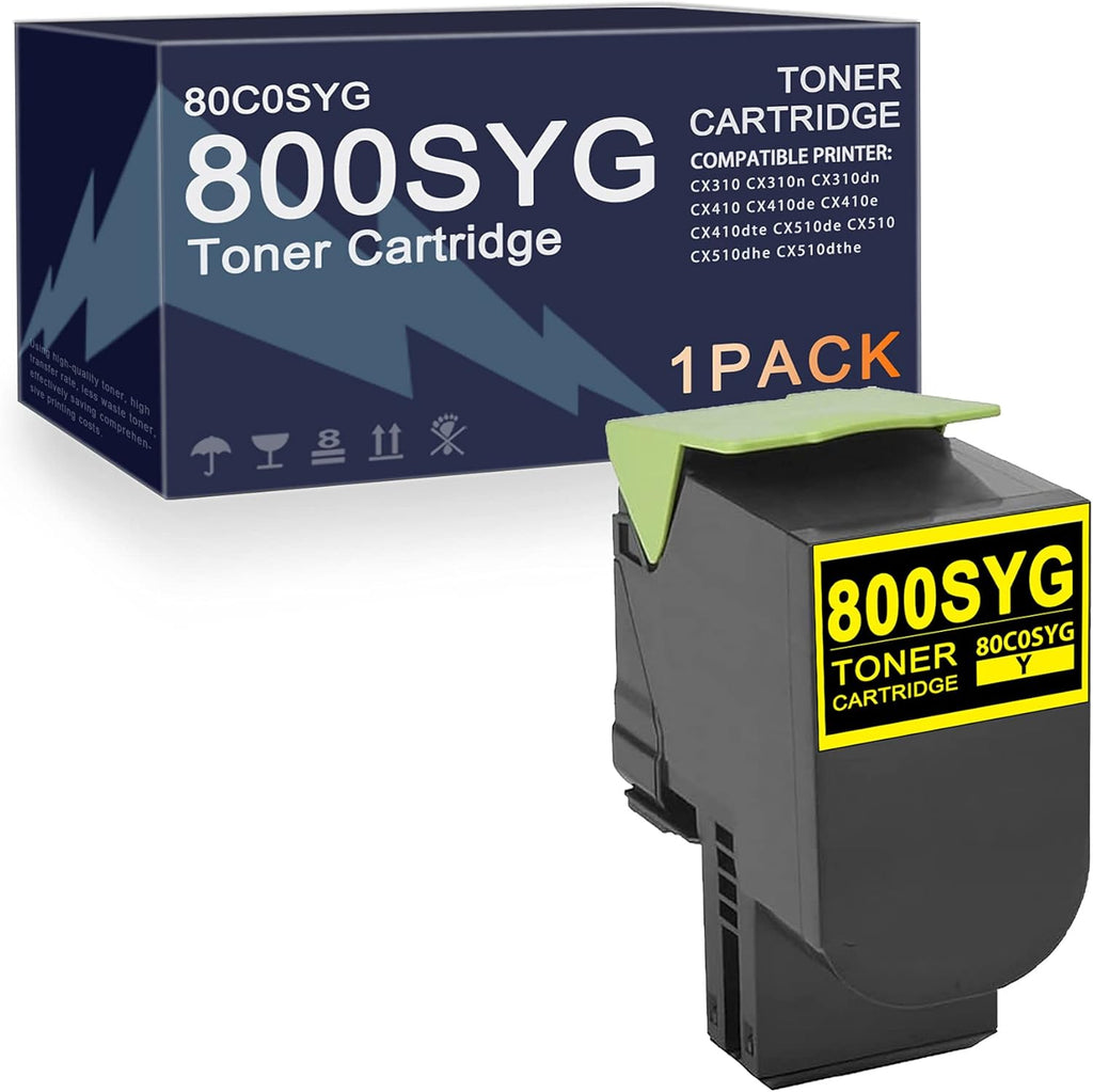 1-Yellow 80C0SYG Compatible CX310 (2000 Pages) Ink Cartridge H724743