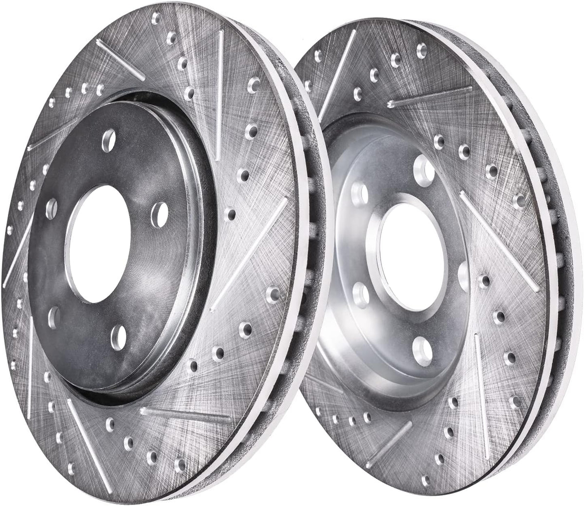 Drilled Slotted Disc Brake Rotors 4pc Set H886412