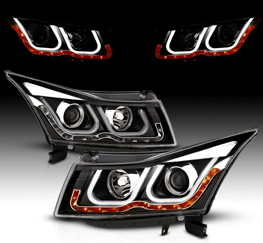 Black Projector Headlights Bar Style W252723