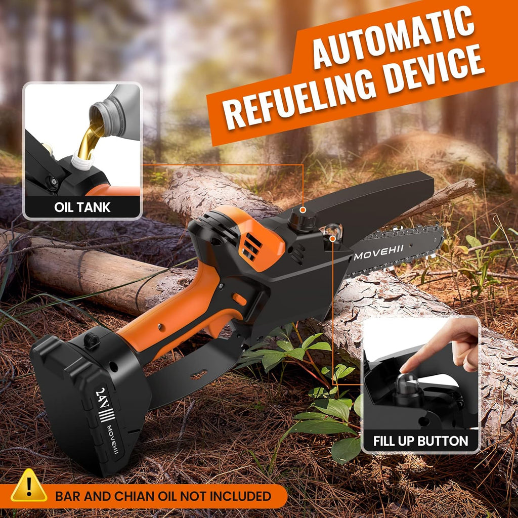 6-inch Cordless Chainsaw with 2x2.0AH Battery O2043