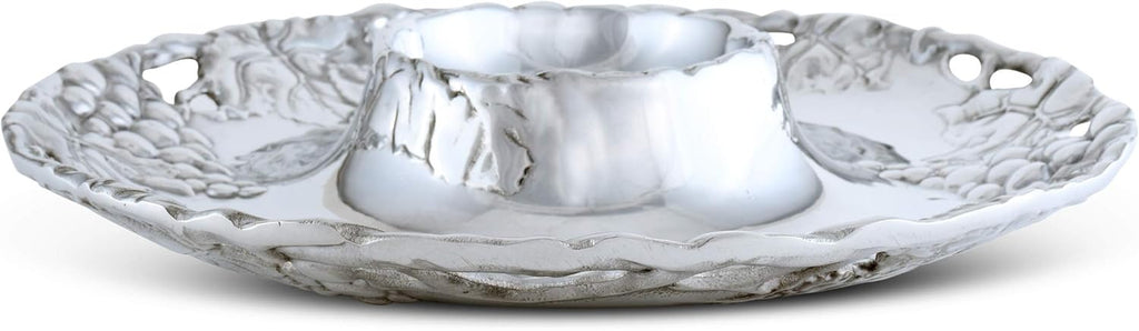 Metal Grape Chip and Dip Platter, 14 inch Diameter O256209