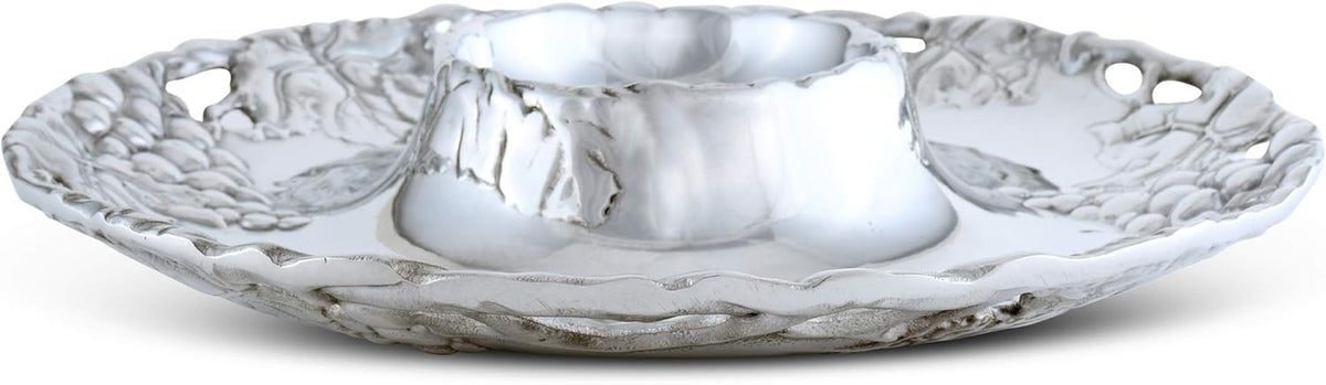Metal Grape Chip and Dip Platter, 14 inch Diameter O256209