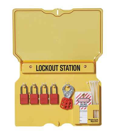 Lockout Station with 20 Padlocks W286