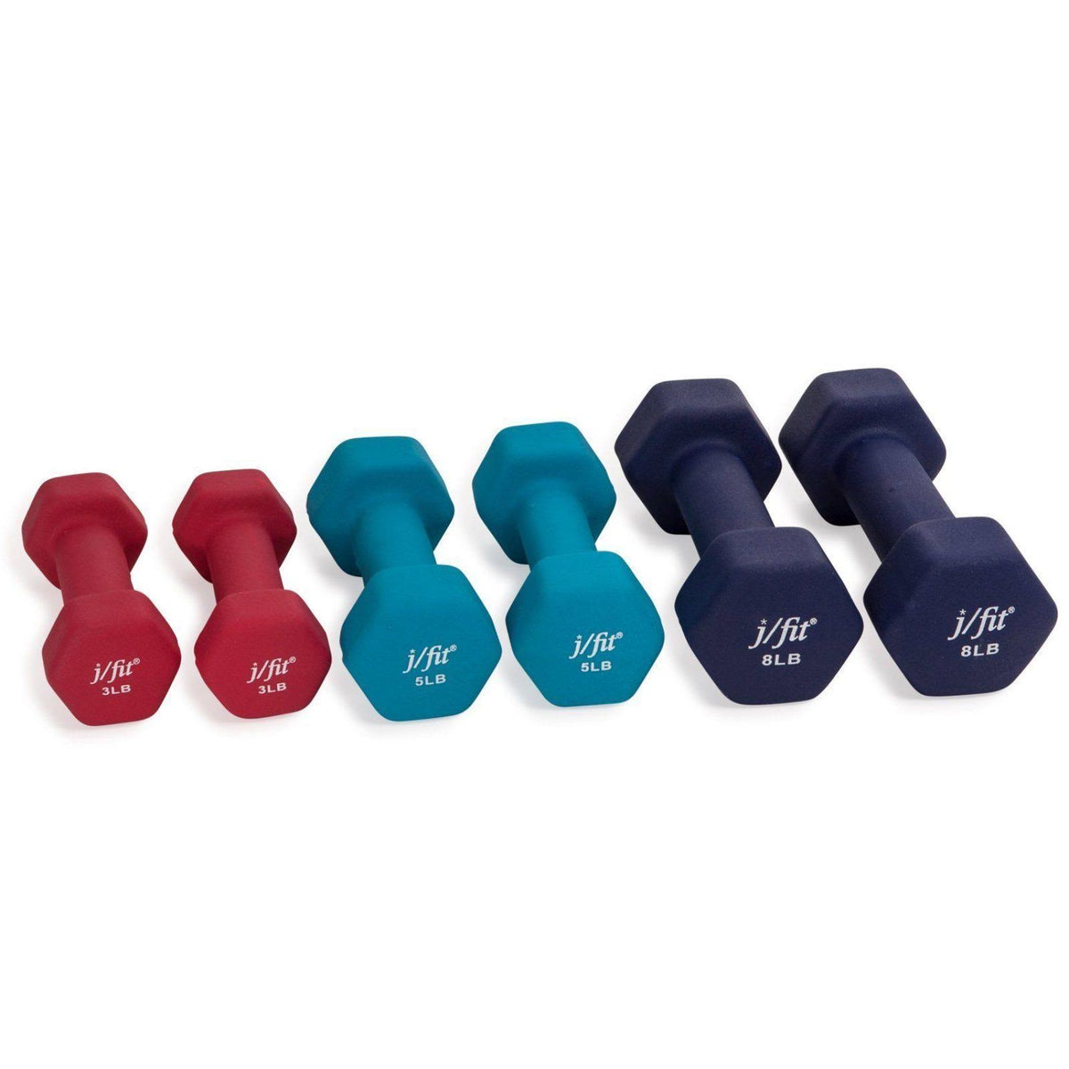 Dumbbell Set with Durable Rack, Double Neoprene Coated D405398