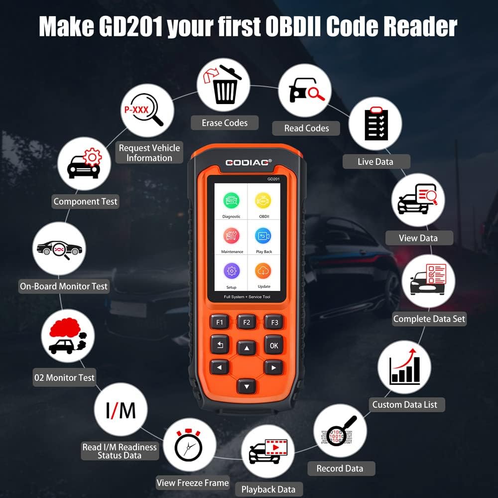 OBD2 Scanner Diagnostic Scan Tool with 29 Reset Service V790150