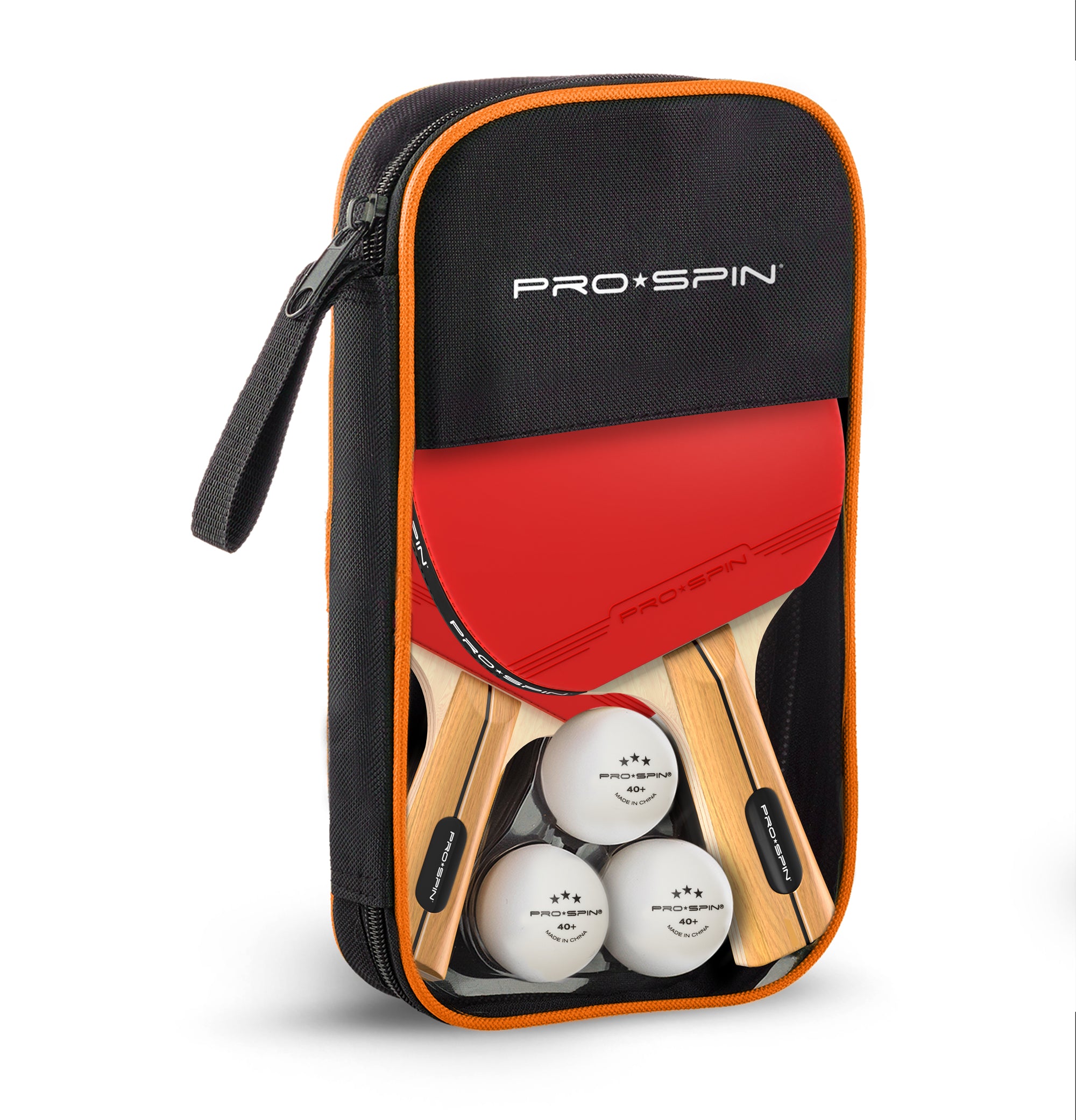 2-Player Table Tennis Racket Set with 3-Star Balls and Storage Case M236083