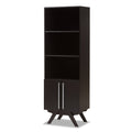 Espresso Brown Finished Wood Bookcase D709