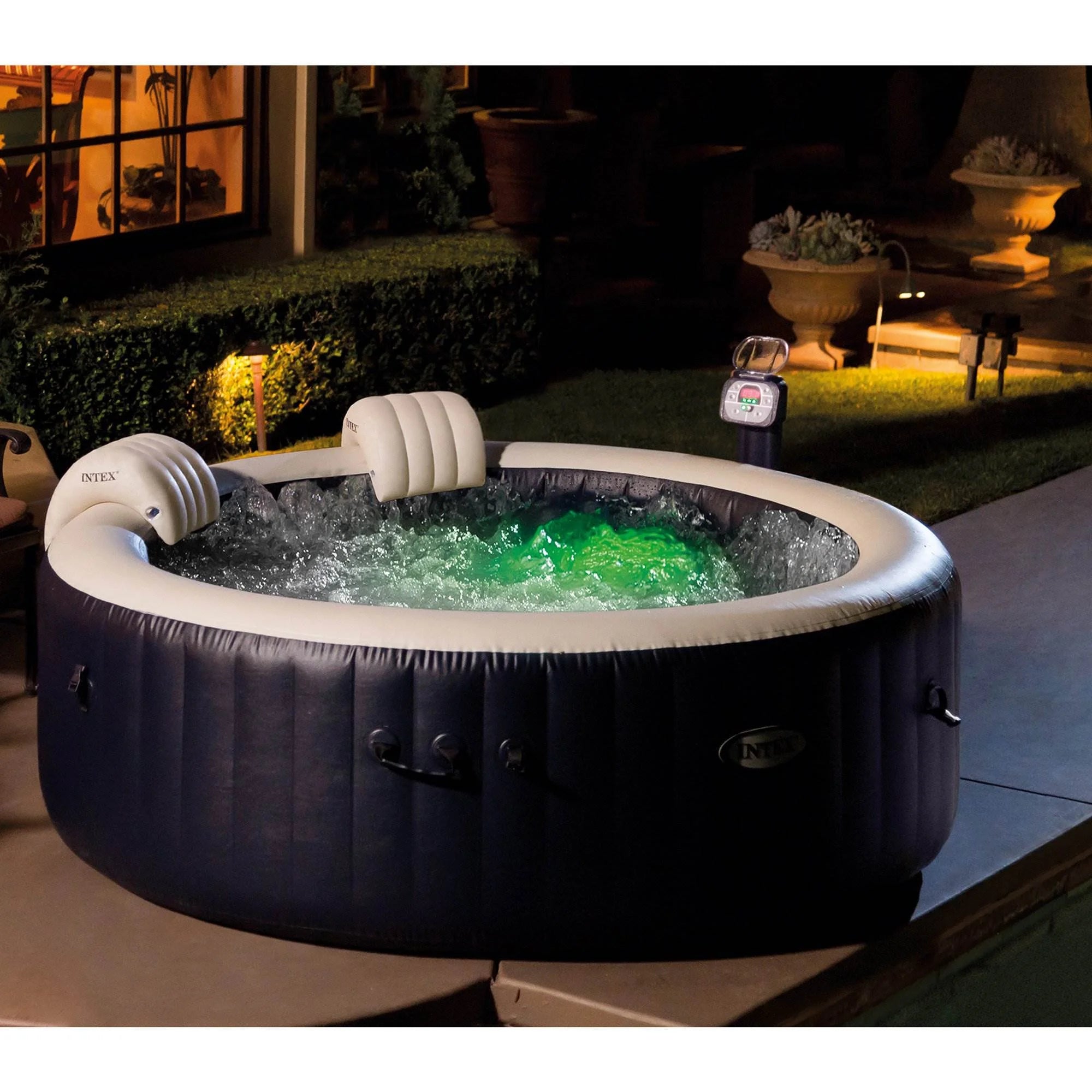4 Person Inflatable Hot Tub with LED Light S969599